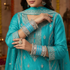 AYSIMA Turquoise Blue Bridal Bangles & Kadas | Neelima - 40 pieces