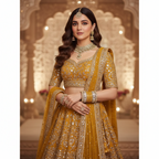 AYSIMA Kanakpriya – Mustard Yellow Haldi Bridal Chura & Floral Designer Kada Set | 40 Pieces