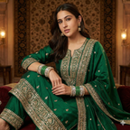 AYSIMA Haritika – Emerald Green Bridal Chura & Designer Kada Set | 40 Pieces